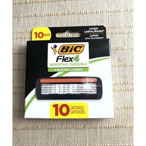 BIC Flex 4 Sensitive Men's Refillable 4-Blade Razor Cartridges w/Aloe 10 Ct Pack